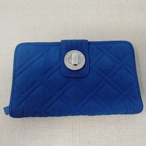 VERA BRADLEY NAVY BLUE QUILTED WALLET